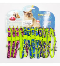 Eurocat Zilli Çok Renkli Gezdirme Boyun Kedi Tasması