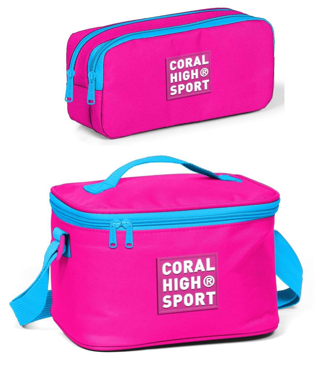 Coral High Sport Düz Termoslu Pembe Beslenme Çantası