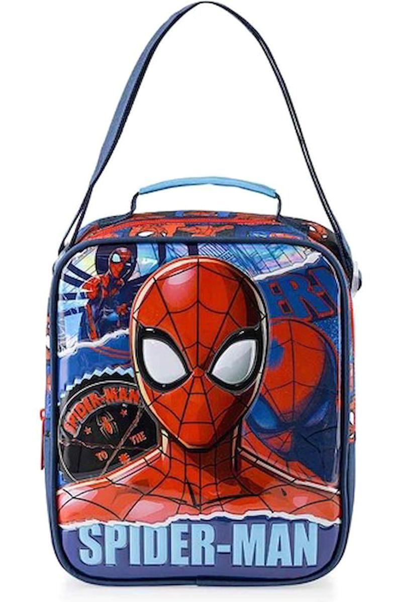 Ottonya 48095 Örümcek Adamlı Termoslu Spiderman Lacivert Beslenme Çantası