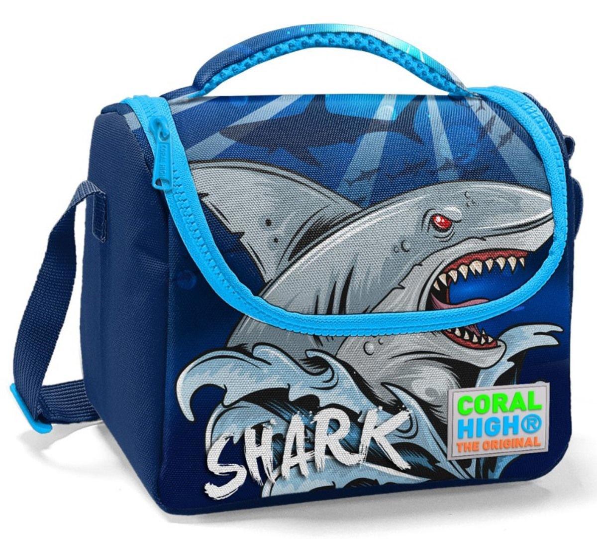 Coral High Shark Termoslu Shark Lacivert Beslenme Çantası