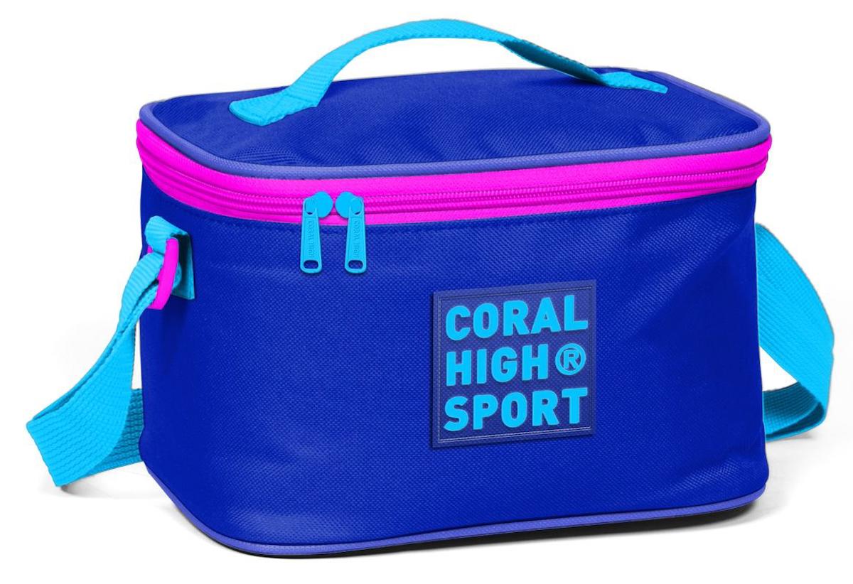 Coral High 22894 Düz Termoslu Mavi - Pembe Beslenme Çantası