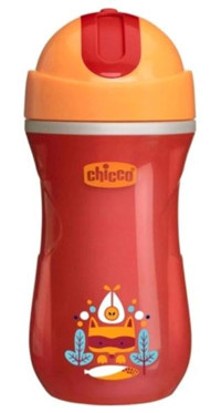 Chicco Sport Pipetli Akıtmaz Kulpsuz 6 Ay+ 266 ml Alıştırma Bardağı Kırmızı