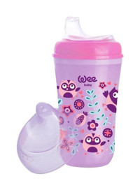 Wee Baby Akıtmaz Kulpsuz 6 Ay+ 200 ml Alıştırma Bardağı Mor