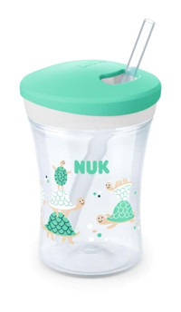 Nuk Action Cup Pipetli Kulpsuz 6 Ay+ 230 ml Alıştırma Bardağı Yeşil