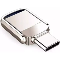 Powerway Mini Çift Taraflı USB 2.0 TypeA-Type C 128 GB Flash Bellek Gri