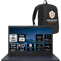Asus Expertbook B1502CBA-BQ0254 BQ0254P66 Dahili Intel Iris Xe Graphics Eligible Intel Core i5 1235U 12 GB Ram 4 TB SSD 15.6 inç Full HD Windows 11 Home Laptop + PER4 Çanta