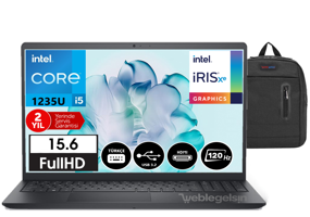 Dell Inspiron 15 3520 INS35202405200932 Dahili Intel Iris Xe Graphics Eligible Intel Core i5 1235U 64 GB Ram 2 TB SSD 15.6 inç Full HD Windows 11 Home Laptop + Çanta