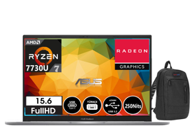Asus Vivobook M1502YA-M1502YA-NJ19011 Dahili AMD Radeon Graphics AMD Ryzen 7 7730U 24 GB Ram 1 TB SSD 15.6 inç Full HD FreeDos Laptop + Çanta