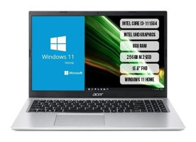 Acer Aspire A135-58-36YJ-01 Dahili Intel UHD Graphics Intel Core i3 1115G4 8 GB Ram 256 GB SSD 15.6 inç Full HD Windows 11 Home Laptop