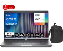 Dell Latitude 5440 DLN025L54401414 Dahili Intel Iris Xe Graphics Eligible Intel Core i7 1355U 64 GB Ram 512 GB SSD 14 inç Full HD FreeDos Laptop + WeblegelsinÇanta
