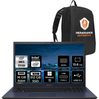 Asus Expertbook B1502CBA-BQ0555 BQ0555P93 Dahili Intel Iris Xe Graphics Eligible Intel Core i5 1235U 16 GB Ram 512 GB SSD 15.6 inç Full HD Windows 11 Pro Laptop + PER4 Çanta