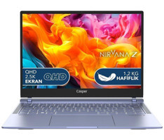 Casper Nirvana Z100.1335-BX00X-M-Q Dahili Intel Iris Xe Graphics Eligible Intel Core i5 1335U 16 GB Ram 2 TB SSD 14 inç Full HD FreeDos Laptop
