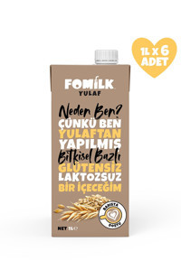 Fomilk Vegan Yulaf Sütü Laktozsuz 6'lı 1 lt