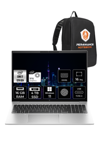 HP Elitebook 860 G10 818R5EA Dahili Intel Iris Xe Graphics Eligible Intel Core i7 1355U 16 GB Ram 4 TB SSD 16 inç Full HD Windows 11 Pro Laptop + PER4 Çanta