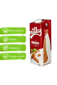 Nilky Vegan Badem Sütü Laktozsuz 8'li 1 lt