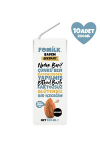 Fomilk Şekersiz Badem Sütü Laktozsuz 10'lu 200 ml