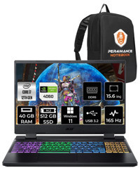 Acer Nitro 5 AN515-58-775T NH.QM0EY.002 Harici GeForce RTX 4060 Intel Core i7 12700H 40 GB Ram 512 GB SSD 15.6 inç Full HD Windows 11 Home Oyuncu Laptop + PER4 Çanta