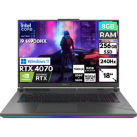Asus ROG Strix G18 G814JIR-N6002 BT50 Harici GeForce RTX 4070 Intel Core i9 14900HX 8 GB Ram 256 GB SSD 18 inç Full HD Windows 11 Pro Oyuncu Laptop