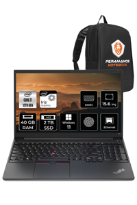 Lenovo E15 21E6006YTX Dahili Intel Iris Xe Graphics Eligible Intel Core i7 1255U 40 GB Ram 2 TB SSD 15.6 inç Full HD Windows 11 Pro Laptop + Çanta