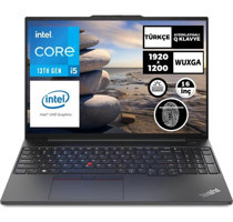 Lenovo Thinkpad E16 Gen 1 21JN000BTX 033 Dahili Intel Iris Xe Graphics Eligible Intel Core i5 1335U 16 GB Ram 512 GB1 TB SSD 16 inç Full HD Windows 11 Pro Laptop