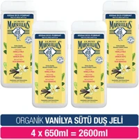 Le Petit Marseillais Vanilyalı Sütü Aromalı Nemlendirici Duş Jeli 4x650 ml
