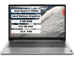 Lenovo IdeaPad 1 82VG008CTX Dahili AMD Radeon 610M AMD Ryzen 5 7520U 8 GB Ram 512 GB SSD 15.6 inç Full HD FreeDos Laptop