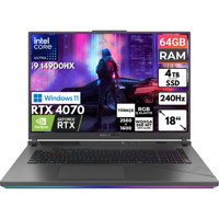 Asus ROG Strix G18 G814JIR-N6002 BT74 Harici GeForce RTX 4070 Intel Core i9 14900HX 64 GB Ram 4 TB SSD 18 inç Full HD Windows 11 Pro Oyuncu Laptop