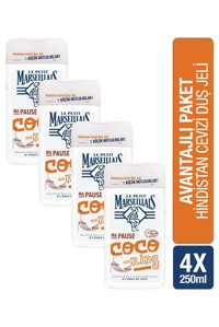 Le Petit Marseillais Hindistan Cevizi Aromalı Nemlendirici Duş Jeli 4x250 ml