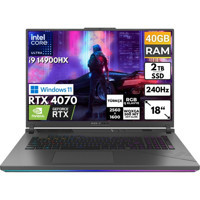 Asus ROG Strix G18 G814JIR-N6002 BT43 Harici GeForce RTX 4070 Intel Core i9 14900HX 40 GB Ram 2 TB SSD 18 inç Full HD Windows 11 Home Oyuncu Laptop