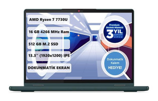 Lenovo Yoga 6 83B2007ATX Dahili AMD Radeon Graphics AMD Ryzen 7 7730U 16 GB Ram 512 GB SSD 13.3 inç Full HD FreeDos Dokunmatik 2'Si 1 Arada