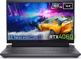 Dell Gaming G15 5530 G155530013UL Harici GeForce RTX 4060 Intel Core i7 13650HX 16 GB DDR5 Ram 1 TB SSD 15.6 inç Full HD FreeDos Oyuncu Laptop