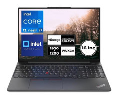 Lenovo Thinkpad E16 Gen 1 21JQS2MAZX Zİ709 Dahili Intel Iris Xe Graphics Eligible Intel Core i7 13700H 16 GB Ram 512 GB SSD 16 inç Full HD Windows 11 Pro Laptop
