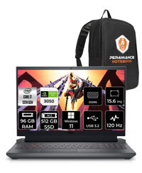 Dell G15 5530 G55302401005U Harici GeForce RTX 3050 Intel Core i7 13650HX 96 GB Ram 512 GB SSD 15.6 inç Full HD Windows 11 Pro Oyuncu Laptop + PER4 Çanta