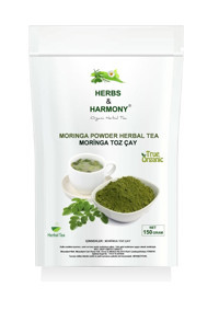 Herbs & Harmony Organic Herbal Tea Moringa Organik Toz Bitki Çayı 150 gr