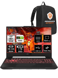 Asus TUF Gaming F15 LP259 Harici GeForce RTX 4050 Intel Core i7 13620H 96 GB Ram 1 TB SSD 15.6 inç Full HD FreeDos Oyuncu Laptop + PER4 Çanta