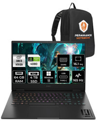 HP Omen 16 9J2A5EA Harici GeForce RTX 4080 Intel Core i9 14900HX 64 GB Ram 4 TB SSD 16.1 inç Full HD Windows 11 Home Oyuncu Laptop + PER4 Çanta