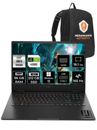 HP Omen 16 9J2A5EA Harici GeForce RTX 4080 Intel Core i9 14900HX 96 GB Ram 512 GB SSD 16.1 inç Full HD Windows 11 Home Oyuncu Laptop + PER4 Çanta