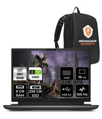 Dell Alienware M16 Harici GeForce RTX 4060 Intel Core i7 13700HX 8 GB Ram 256 GB SSD 16 inç QHD Windows 11 Home Oyuncu Laptop + PER4 Çanta
