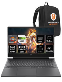 HP Victus 16 9Z794EA Harici GeForce RTX 4050 AMD Ryzen 7 8845HS 8 GB Ram 256 GB SSD 16.1 inç Full HD FreeDos Oyuncu Laptop + PER4 Çanta