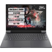HP Victus Gaming 16 S0018NT 7Z4M8EA Harici GeForce RTX 4060 AMD Ryzen 5 7640HS 16 GB Ram 1 TB SSD 16.1 inç Full HD FreeDos Oyuncu Laptop