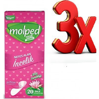 Molped Duş Ferahlığı Organik 3 Adete 3'lü Normal Günlük Ped