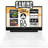 HP Victus 15 FB0004NT 71T71EA04 Harici GeForce RTX 3050Ti AMD Ryzen 7 5800H 64 GB Ram 512 GB SSD 15.6 inç Full HD FreeDos Oyuncu Laptop