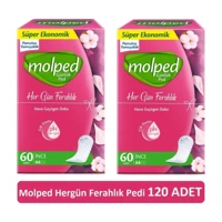 Molped Her Gün Ferahlık Organik 2 Adet 60'lı Normal Günlük Ped
