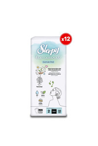 Sleepy Bio Natural Organik 12 Adet 32'li Uzun Günlük Ped