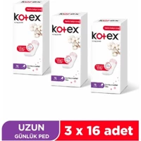 Kotex Deo Organik 3 Adet 16'lı Uzun Günlük Ped