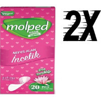 Molped Duş Ferahlığı Organik 2 Adet 20'li Normal Günlük Ped