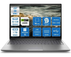 HP Zbook Power G11 886B48EA04 Harici GeForce RTX 500 Intel Core Series 1 155U 34 GB DDR5 Ram 1 TB SSD 16 inç Full HD Windows 11 Pro Oyuncu Laptop