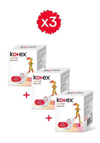 Kotex Active Ultra Organik 3 Adet 32'li Normal Günlük Ped
