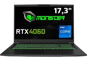 Monster TULPAR T7 V20.7.4 Harici GeForce RTX 4060 Intel Core i7 12650H 16 GB Ram 1 TB SSD 17.3 inç Full HD FreeDos Oyuncu Laptop