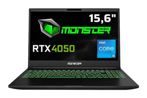 Monster Abra A5 V20.3.4 Harici GeForce RTX 4050 Intel Core i7 13700H 16 GB Ram 1 TB SSD 15.6 inç Full HD FreeDos Oyuncu Laptop